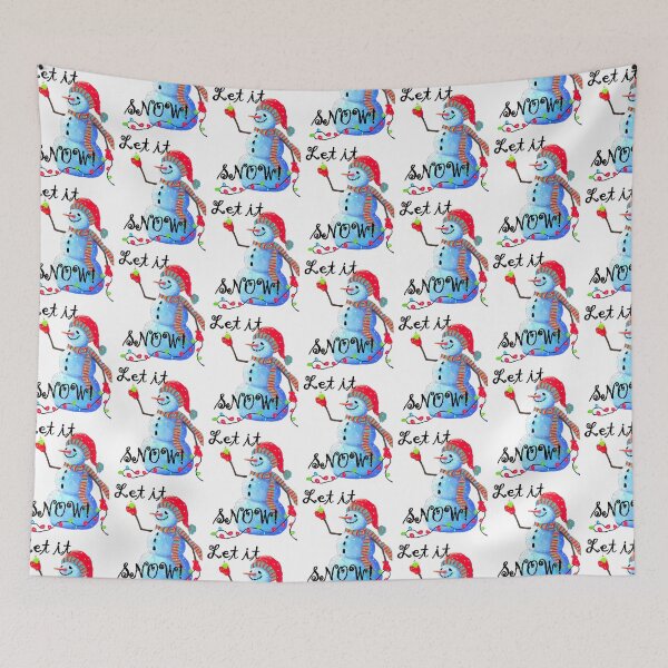 Item preview, Christmas Festive Holiday Snowman- Let it Snow Theme designed and sold by ABG Inspirational Art.