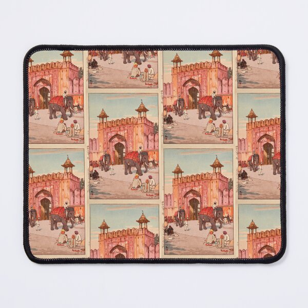 Item preview, Ajmer Gate Jaipur by Yoshida Hiroshi : Vintage Travel Japanese Poster designed and sold by artofuniverse.