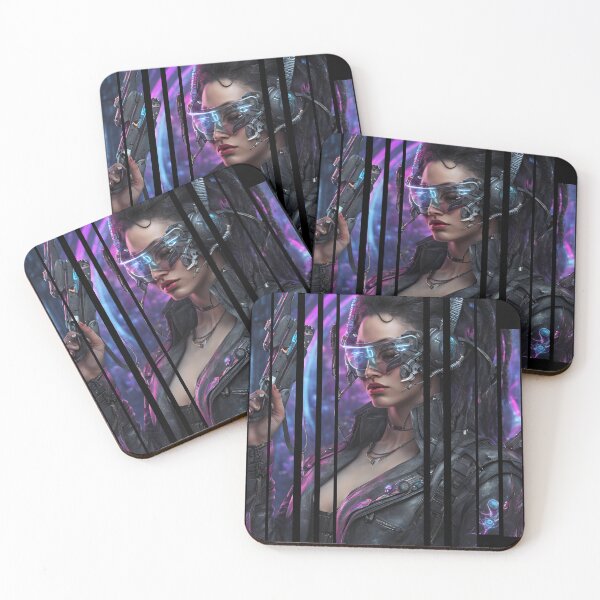 Item preview, Cyborg girl listening to music 1 designed and sold by Neon G.