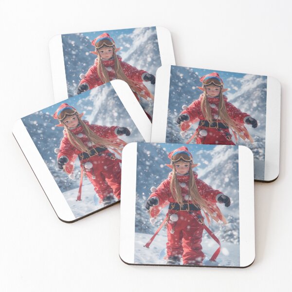 Item preview, Christmas elf girl snowboarder - Realistic anime designed and sold by ArtsJulian.