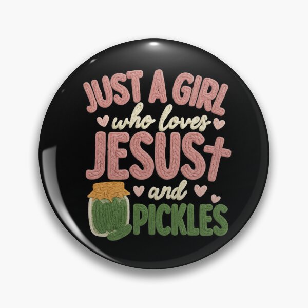 Item preview, A Girl Who Loves Jesus and Pickles Faux Yarn Crochet Vintage designed and sold by SunfullyYours.