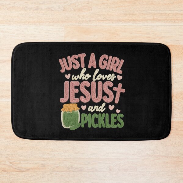 Item preview, A Girl Who Loves Jesus and Pickles Faux Yarn Crochet Vintage designed and sold by SunfullyYours.