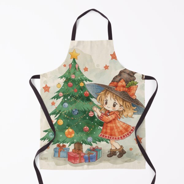 Item preview, Little Christmas Witch Decorating Tree – Cute Christmas Magic designed and sold by Dream Magic Co.