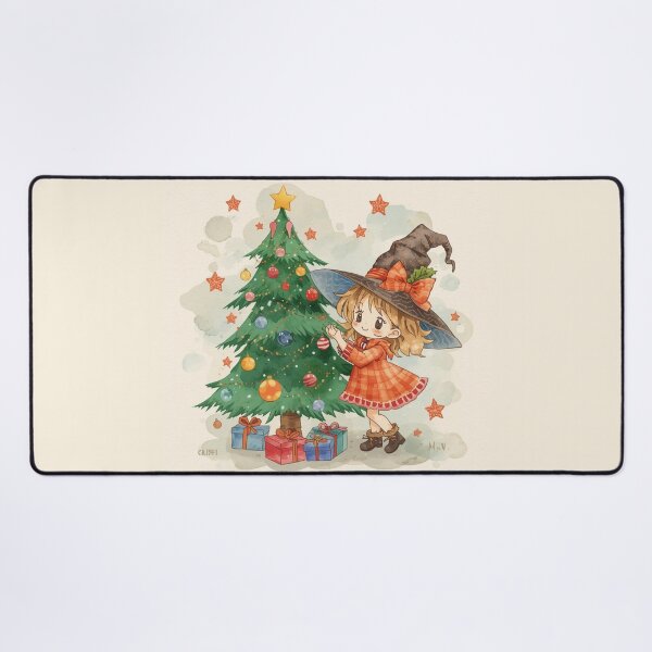 Item preview, Little Christmas Witch Decorating Tree – Cute Christmas Magic designed and sold by Dream Magic Co.
