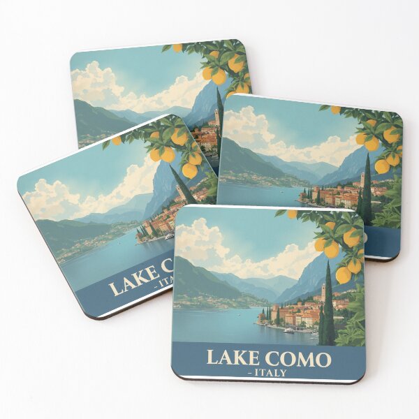 Item preview, Lake Como Italy Travel Art Vintage designed and sold by CaliforniaDi.