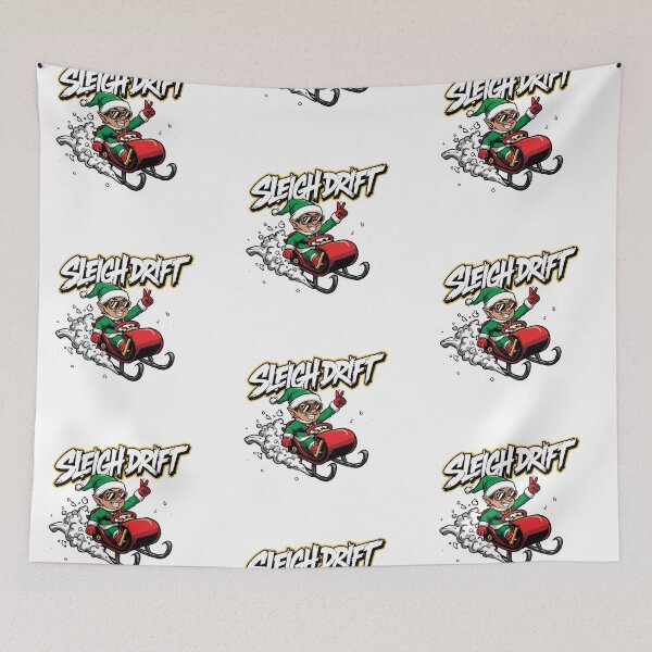 Item preview, Funny Christmas Elf – Sleigh Drift Snow Sled Design designed and sold by MiszungART.
