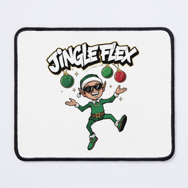 Item preview, Jingle Flex Christmas Elf – Funny Holiday Dance Art designed and sold by MiszungART.