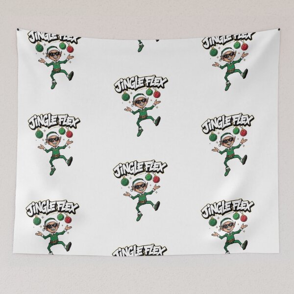 Item preview, Jingle Flex Christmas Elf – Funny Holiday Dance Art designed and sold by MiszungART.