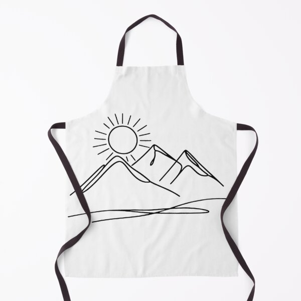Item preview, Minimalist Mountain Range Sunrise Continuous Line Art designed and sold by thenextstepua.