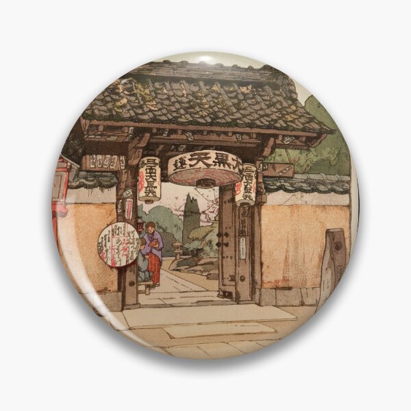 Artikelvorschau, Bunnosuke-Teehaus von Yoshida Hiroshi: Japanisches Poster mit ruhigem Tempeltor entworfen und verkauft von artofuniverse.