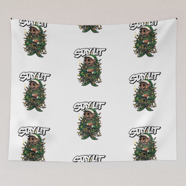 Item preview, Stay Lit Christmas Elf – Funny Wrapped in Lights Design designed and sold by MiszungART.