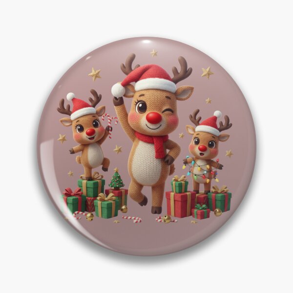 Item preview, Christmas reindeer knitted with a crochet effect designed and sold by keythxctrs.