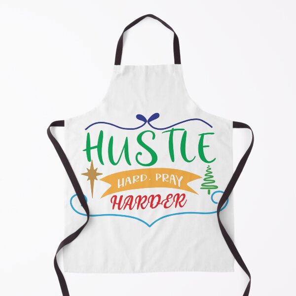 Item preview, Hustle Hard Pray Harder - Motivational Christmas Slogan designed and sold by FuzionRaptor.