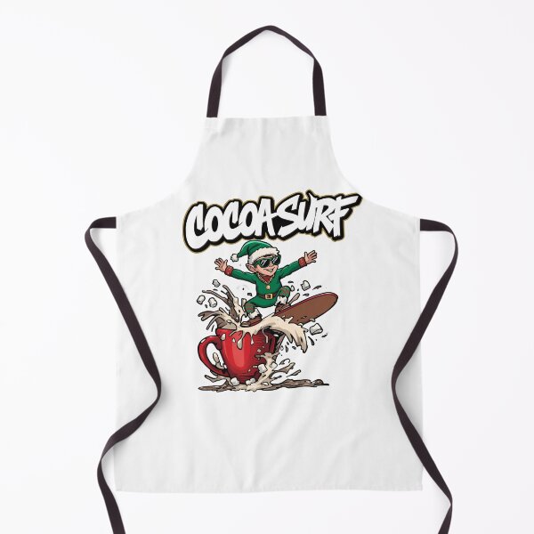Item preview, Cocoa Surf Christmas Elf – Hot Chocolate Winter Art designed and sold by MiszungART.