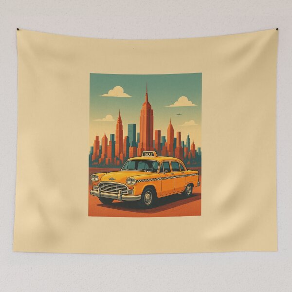 Item preview, Classic New York Taxi – Retro Style designed and sold by DesignShopAD.