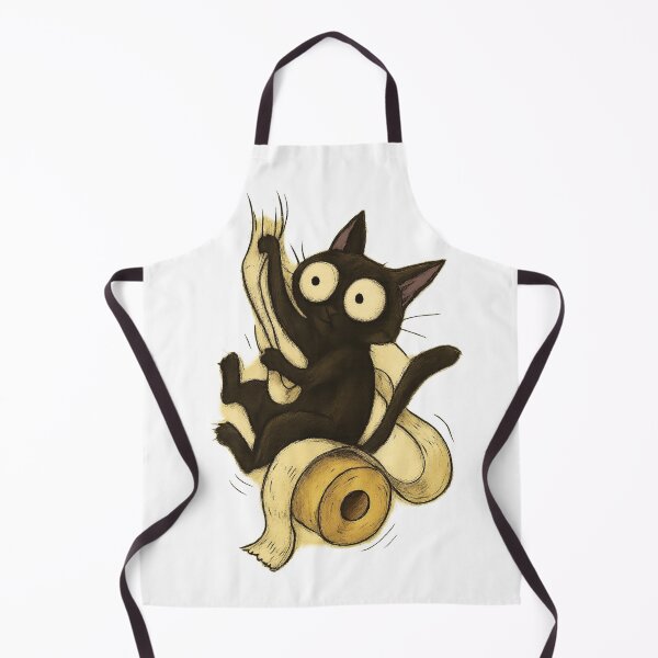 Item preview, Chaotic Black Cat With Toilet Paper designed and sold by MIArt Studio.