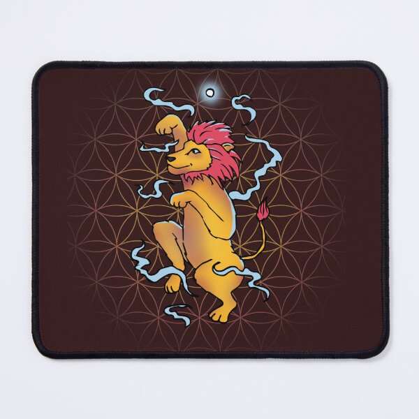 Item preview, Psychedelic Yellow Lion with Red Hair Trippy Art Design designed and sold by Odd shloox.