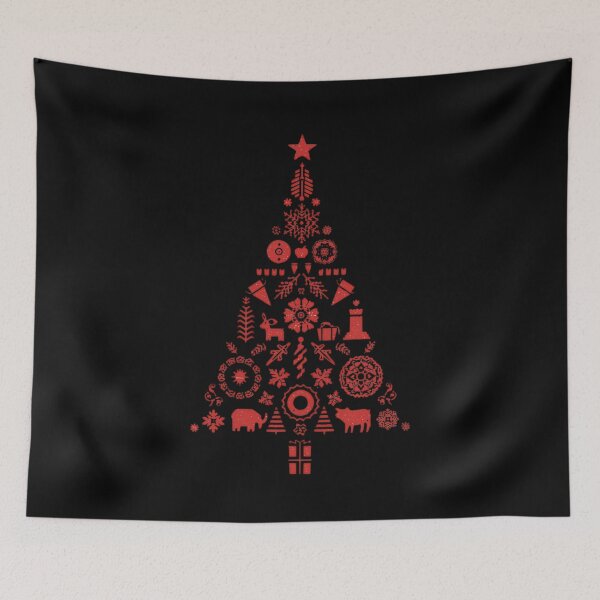 Item preview, Geometric Scandinavian Winter Tree designed and sold by ChicTrendz.