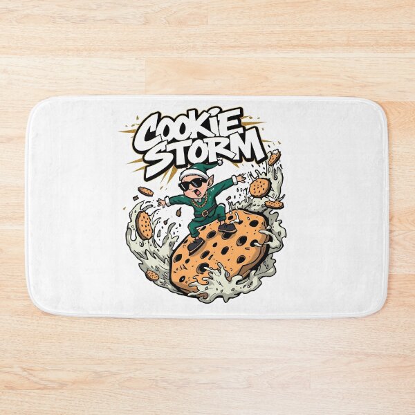 Item preview, Cookie Storm Christmas Elf – Funny Holiday Cookie Art designed and sold by MiszungART.