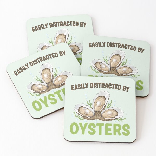 Item preview, Easily Distracted By Oysters Funny Foodie designed and sold by Aesthetic-Avenue.