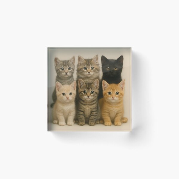 Item preview, Adorable Multicolor Kitten Group designed and sold by BloomOfDesign.