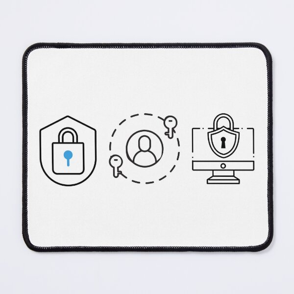 Item preview, Cybersecurity Icons Sticker – Lock & Shield, Identity & Keys, Secure Desktop – Budget-Friendly Blue Team designed and sold by MicroRoleClub.