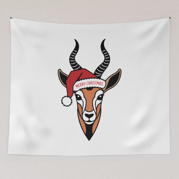 Item preview, Christmas Gazelle Head Logo designed and sold by YounexxART.
