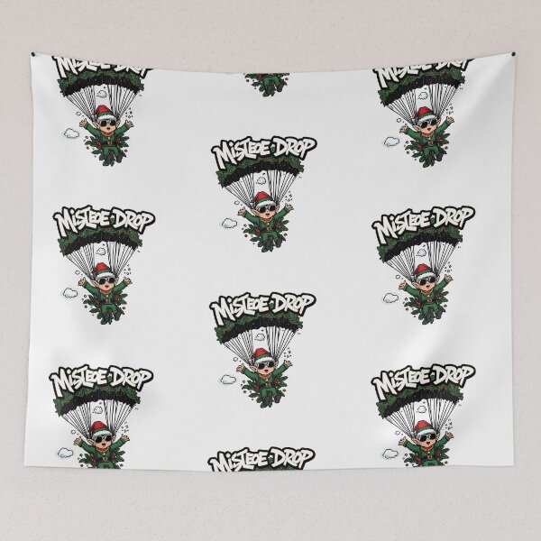 Item preview, Mistletoe Drop Christmas Elf – Funny Parachute Holiday Art designed and sold by MiszungART.
