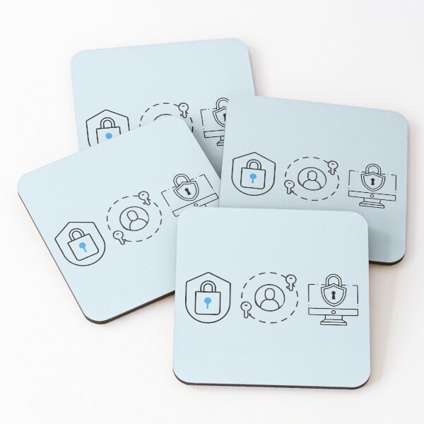 Item preview, Cybersecurity Icons (Blue) – Lock & Shield, Identity & Keys, Secure Desktop – Budget-Friendly Blue Team designed and sold by MicroRoleClub.