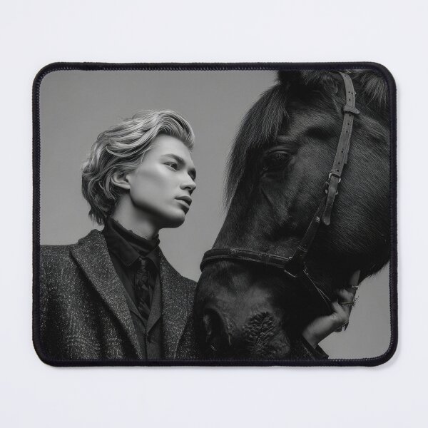 Item preview, Young person stands by a horse designed and sold by anytka.