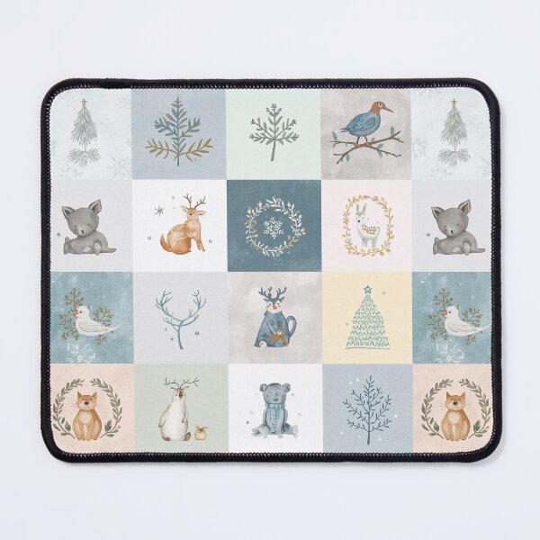 Item preview, Winter Christmas patterns, animals, trees, pastel colors designed and sold by angel-cat-22.