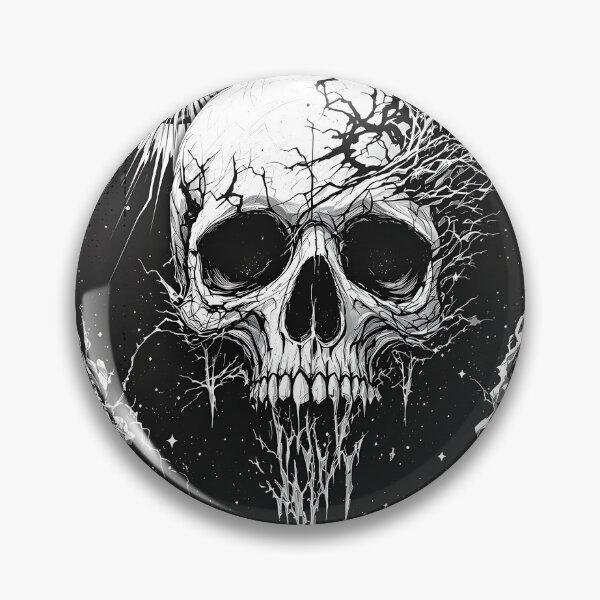 Item preview, Cosmic Skull Eclipse in Grunge Monochrome designed and sold by Mellow-Design.