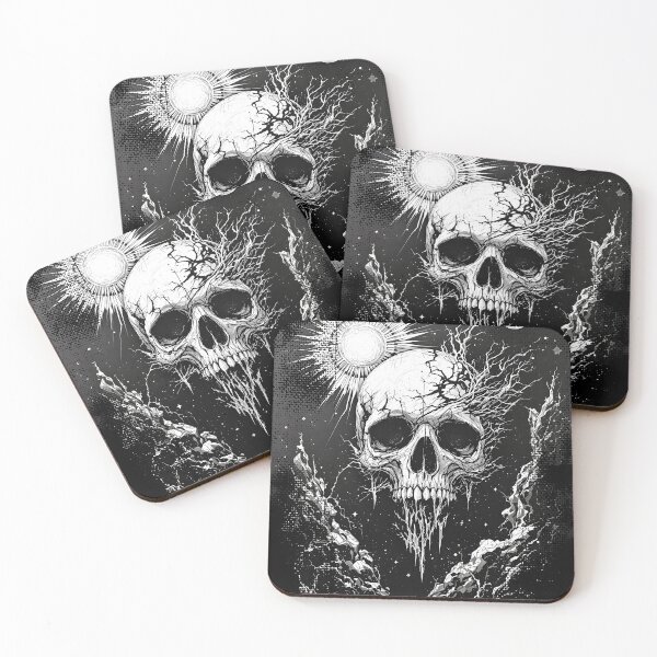 Item preview, Cosmic Skull Eclipse in Grunge Monochrome designed and sold by Mellow-Design.