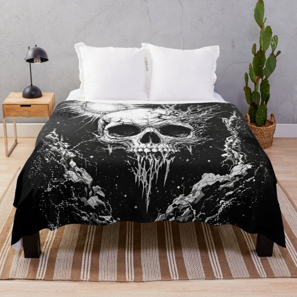 Item preview, Cosmic Skull Eclipse in Grunge Monochrome designed and sold by Mellow-Design.