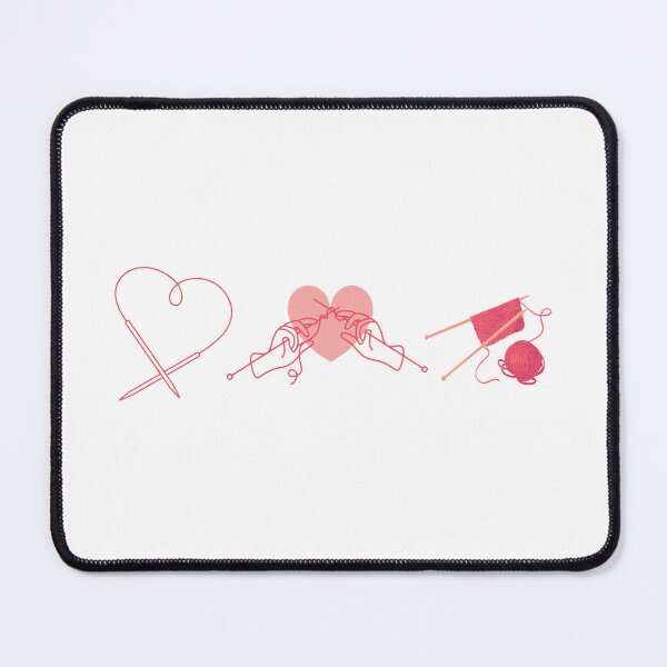 Item preview, Knitting Icons – Needle Heart, Hands Knitting, Yarn & Needles – Minimal Cozy Triptych designed and sold by MicroRoleClub.