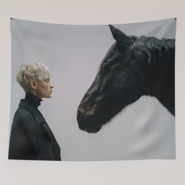 Item preview, Person and horse in studio setting designed and sold by anytka.