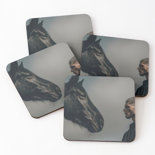 Item preview, Man by black horse outside designed and sold by anytka.