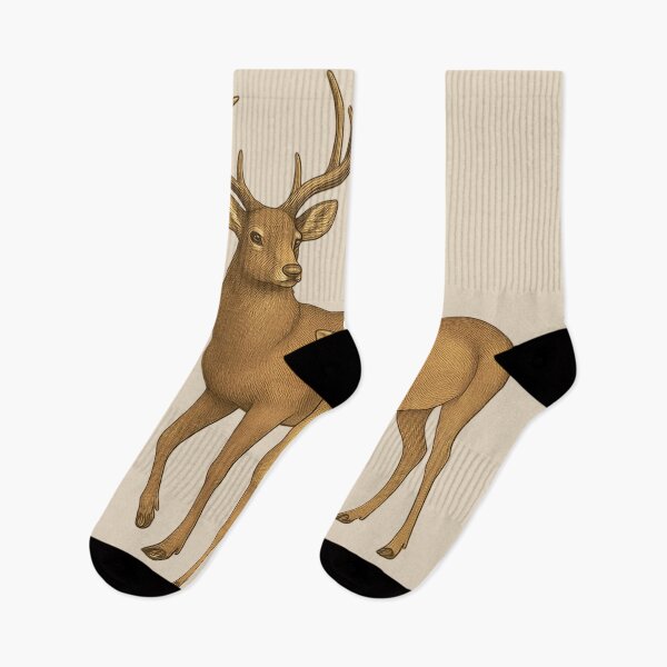 Item preview, Vintage Deer Family Illustration – Stag, Doe and Fawn Forest Art designed and sold by opidium.