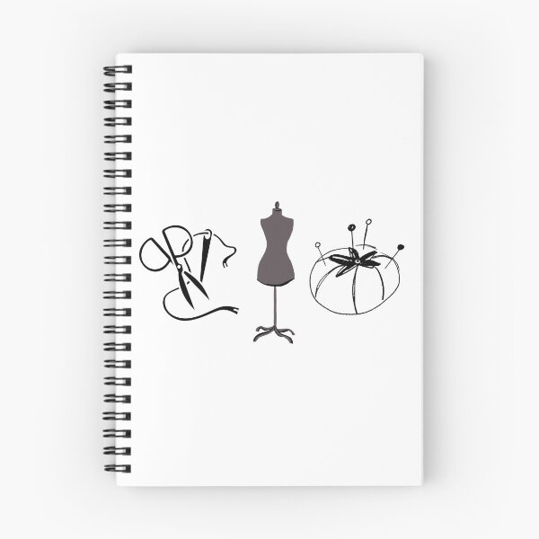 Item preview, Sewing Room Icons – Scissors & Seam Ripper, Dress Form, Pincushion – Minimal Tailor Triptych designed and sold by MicroRoleClub.