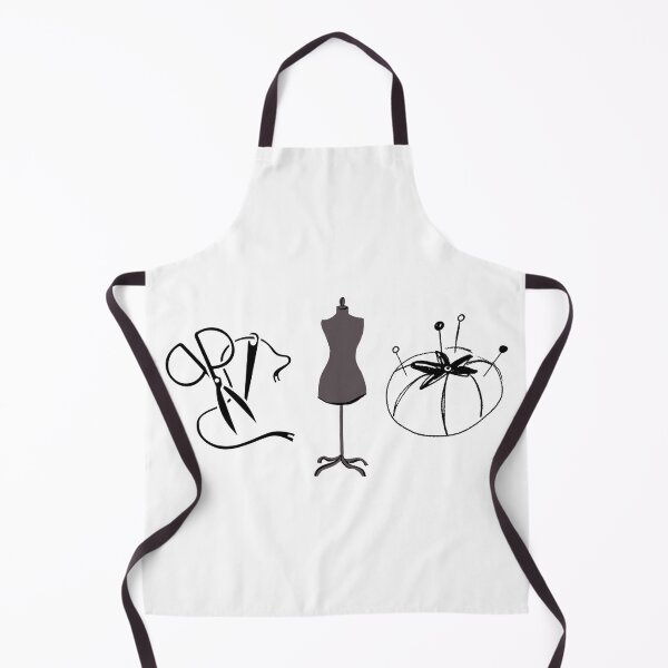Item preview, Sewing Room Icons – Scissors & Seam Ripper, Dress Form, Pincushion – Minimal Tailor Triptych designed and sold by MicroRoleClub.