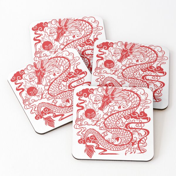 Item preview, Cool Red Dragon Art - Chinese Traditional Dragon Design - Asian Dragon Artwork designed and sold by leen12 Art Designs Prints.