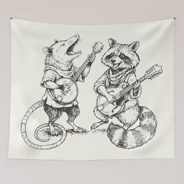 Item preview, Possum & Raccoon Bluegrass Band Mandolin Banjo designed and sold by Y-Vibes.