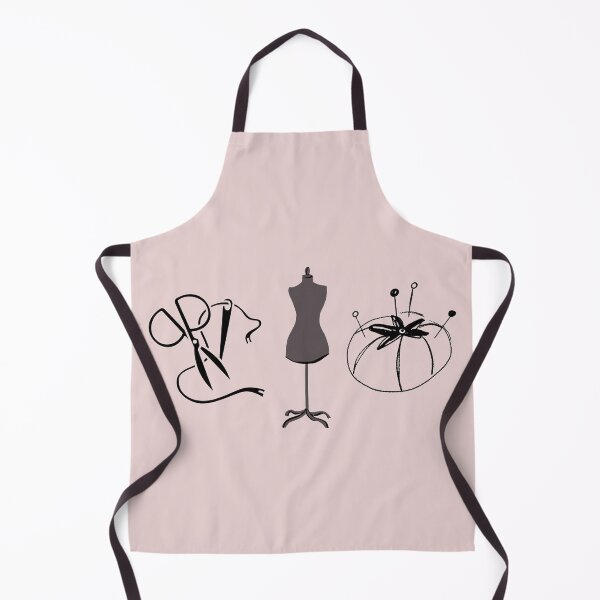 Item preview, Sewing Room Icons (Pastel Red) – Scissors & Seam Ripper, Dress Form, Pincushion – Minimal Tailor Triptych designed and sold by MicroRoleClub.