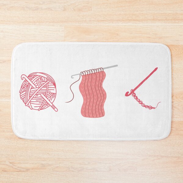 Item preview, Crochet Icons – Yarn Ball & Hook, WIP Swatch, Chain – Minimal Fiber Arts designed and sold by MicroRoleClub.