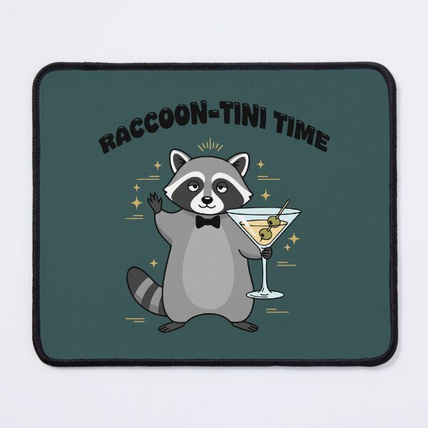 Item preview, Raccoon-Tini Time Funny Martini Cocktail Party Art designed and sold by cabana.space.
