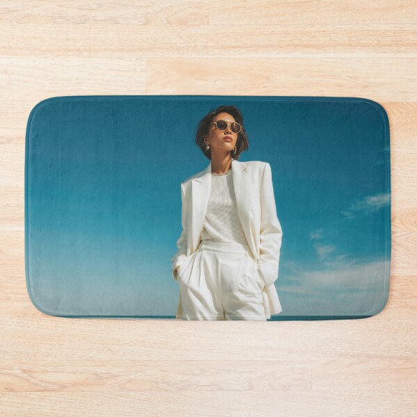 Item preview, Woman in white suit on beach shore designed and sold by anytka.