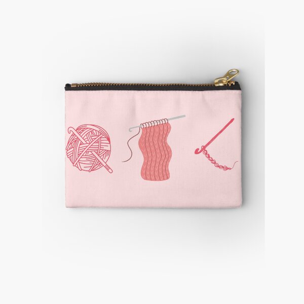 Item preview, Crochet Icons (Pastel Pink) – Yarn Ball & Hook, WIP Swatch, Chain – Minimal Fiber Arts designed and sold by MicroRoleClub.
