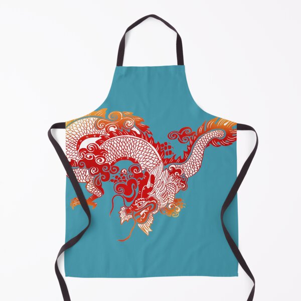 Artikelvorschau, Traditioneller chinesischer Drache in Rotgold – Kaiserliche Drachenkunst – Glückssymbol entworfen und verkauft von leen12 Art Designs Prints.