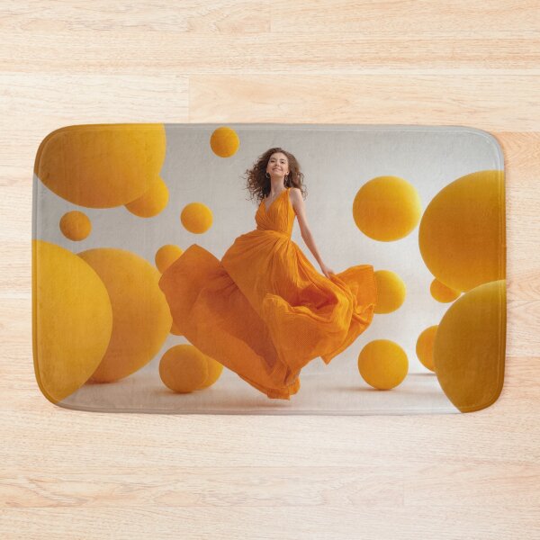 Item preview, Woman in yellow dress twirls designed and sold by anytka.