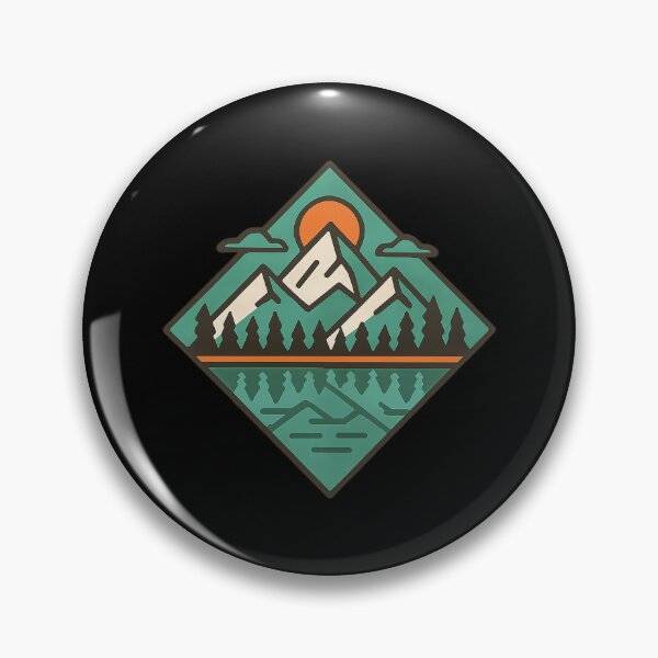 Item preview, Diamond-Shaped Mountain Lake Scene designed and sold by Le Grand Requin.